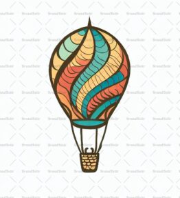 Verspielter Heißluftballon